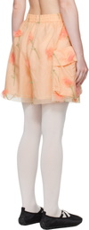 Simone Rocha Pink Layered Cargo Flap Shorts