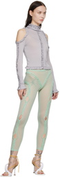 BARRAGÁN Green Moni Sheer Holey Leggings