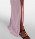 Versace Draped one-shoulder ruched gown