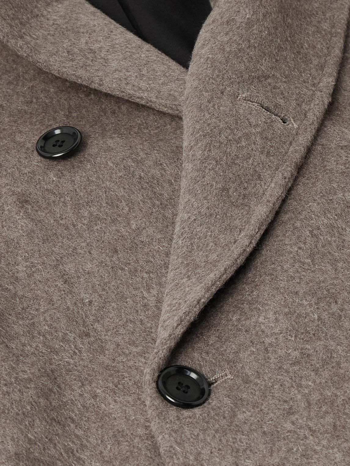 Oliver Spencer - Double-Breasted Recycled Wool-Blend Coat - Brown