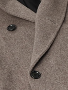 Oliver Spencer - Double-Breasted Recycled Wool-Blend Coat - Brown