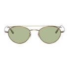Oliver Peoples The Row Gold and Green Hightree Sunglasses