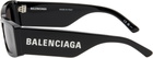 Balenciaga Black Rectangular Sunglasses
