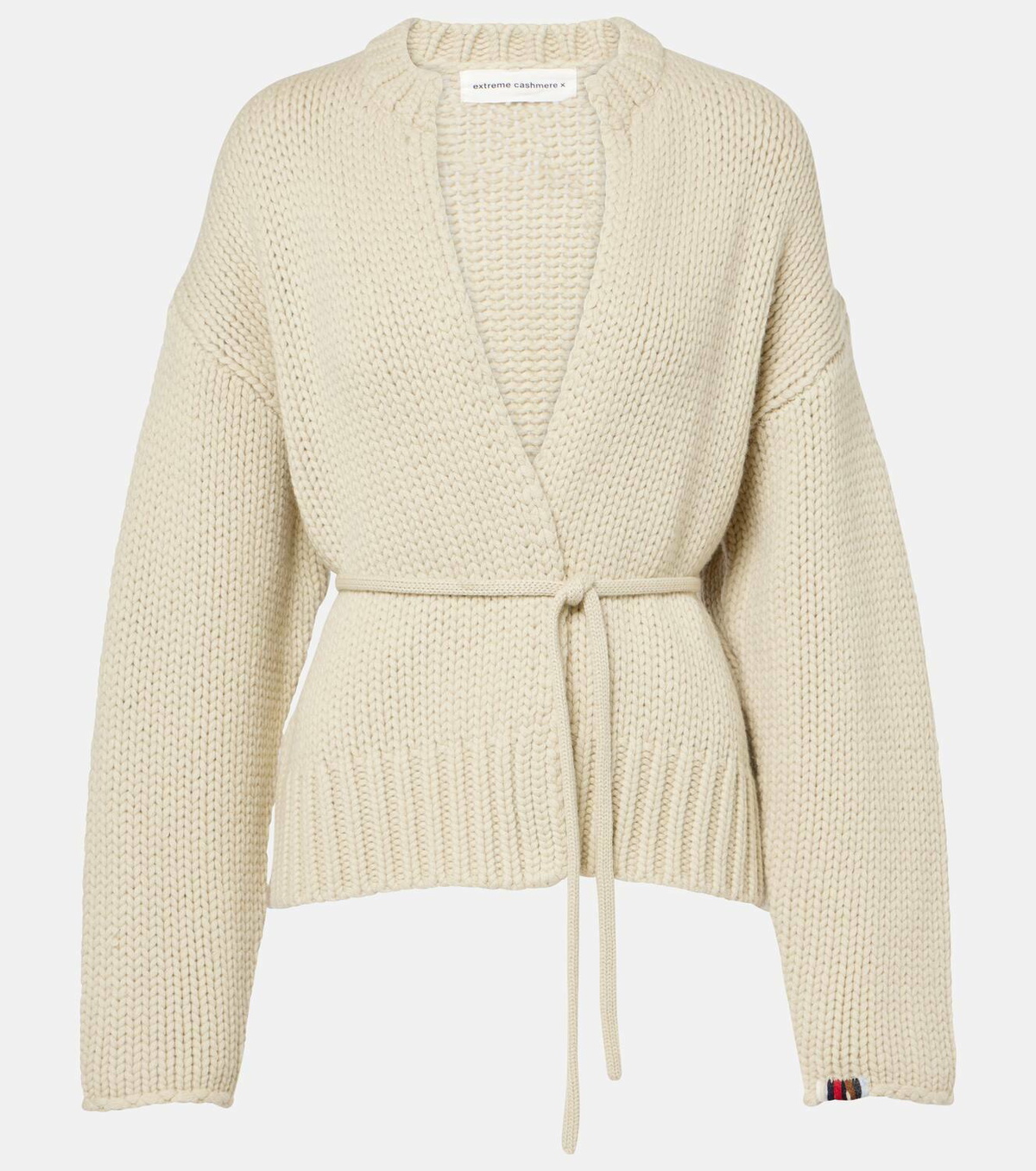 Extreme Cashmere N°384 Ginza belted cashmere cardigan