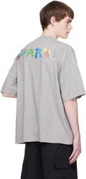 Marni Gray Cotton 'Marni Animal Alphabet I Print' T-shirt