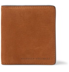 Brunello Cucinelli - Nubuck Billfold Wallet with Money Clip - Brown