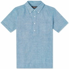 Beams Plus Men's Popover Chambray Shirt in Blue