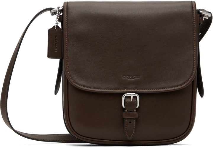 Photo: Coach 1941 Brown Hitch Flap Crossbody Bag