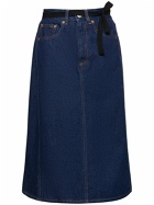 MM6 MAISON MARGIELA - Asymmetric Cotton Denim Midi Skirt