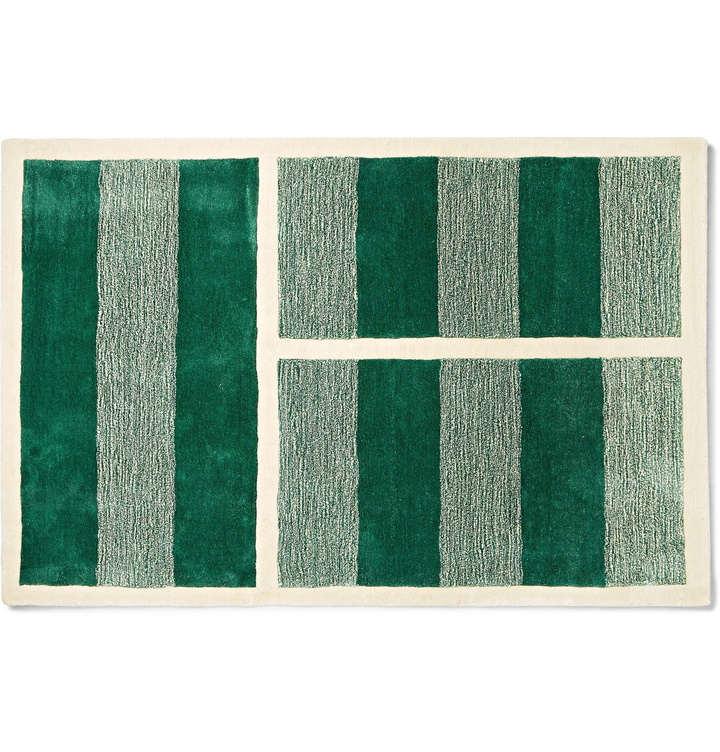 Photo: Pieces - Grass Court Striped Rug, 4' x 6' - Green