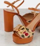 Valentino Garavani VLogo Signature 80 raffia-effect platform sandals