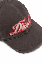 Diesel Distressed baseball cap with embroidered patch - Caps Mens in Grey