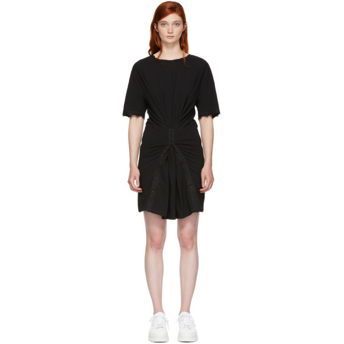 Opening Ceremony Black Hook and Eye T-Shirt Dress Opening