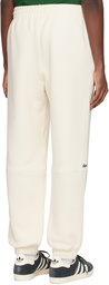 Lacoste White Embroidered Lounge Pants