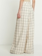 ROCHAS Macro Check Canvas Wide Pants