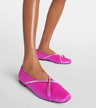 D'Accori Cara satin ballet flats