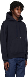 AMI Paris Navy Drawstring Hoodie