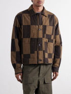 Kardo - Bodhi Embroidered Checked Cotton Blouson Jacket - Brown