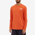 The North Face Men's Long Sleeve Red Box T-Shirt in Burnt Ochre