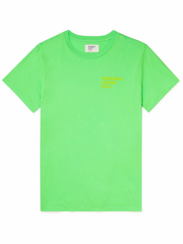 Photo: Pasadena Leisure Club - Logo-Print Cotton-Jersey T-Shirt - Green