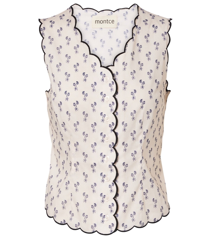 Photo: Montce Cynthia floral scalloped cotton vest