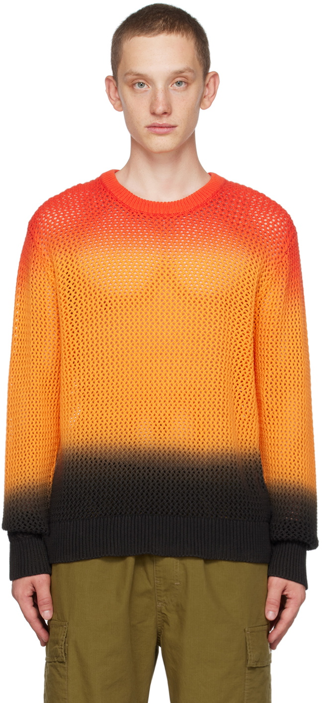 Stüssy Orange Crewneck Sweater Stussy