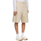 AMI Alexandre Mattiussi Beige Worker Shorts