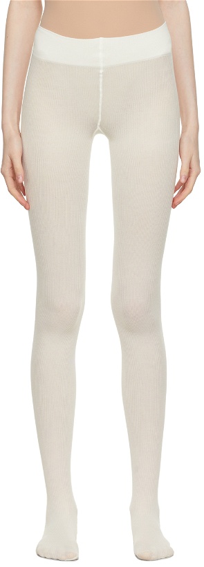 Photo: Wolford Off-White Rib Knit Mary Tights