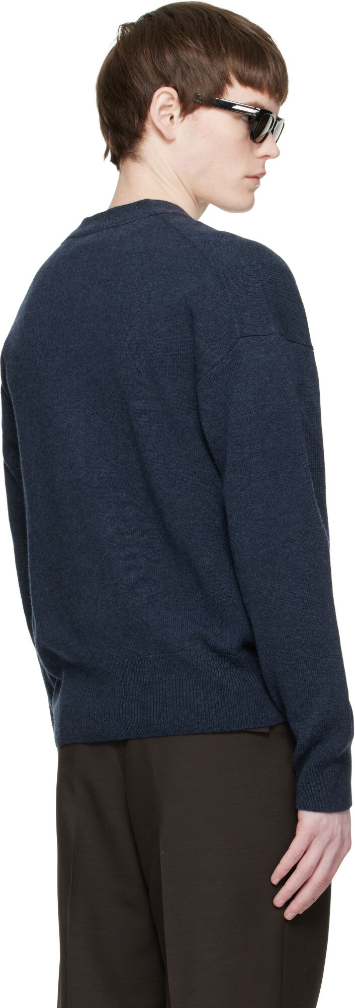 BOSS Navy Wool Cardigan