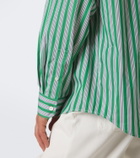 Loewe Double L striped cotton poplin shirt