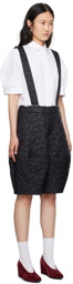 Comme des Garçons Black Embroidered Shorts