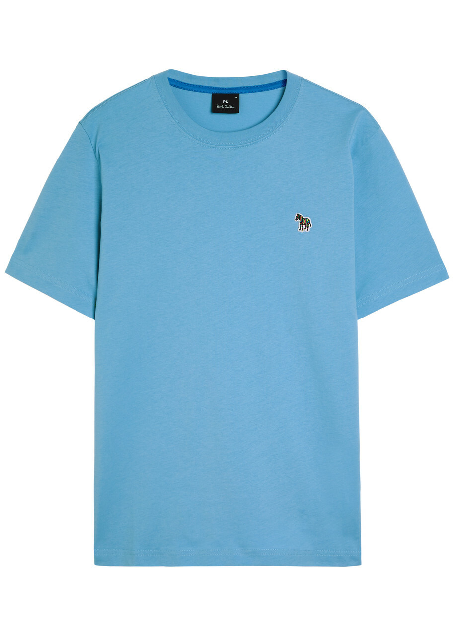 PS Paul Smith Appliquéd Cotton T-shirt Blue