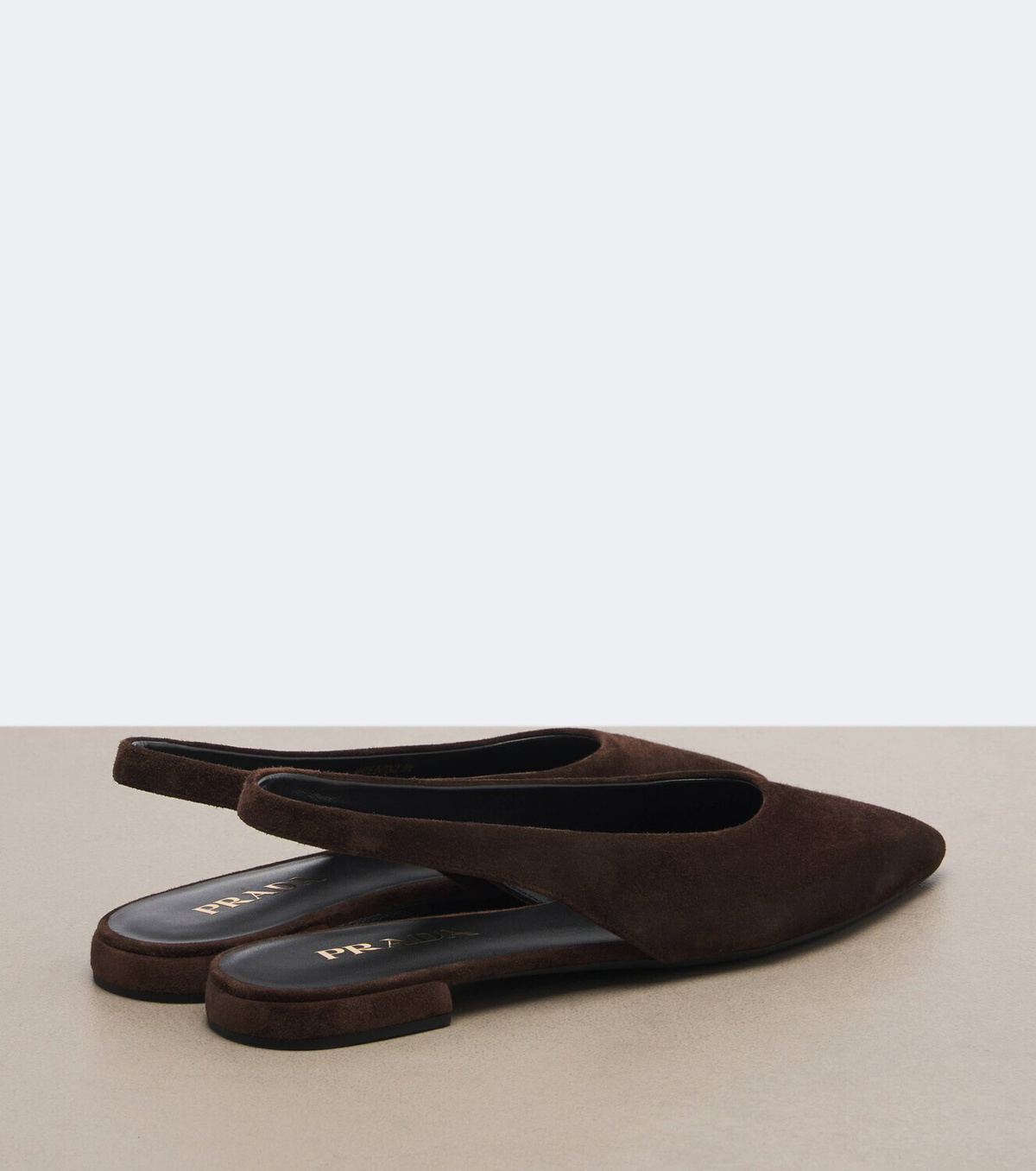 Prada Suede slingback flats