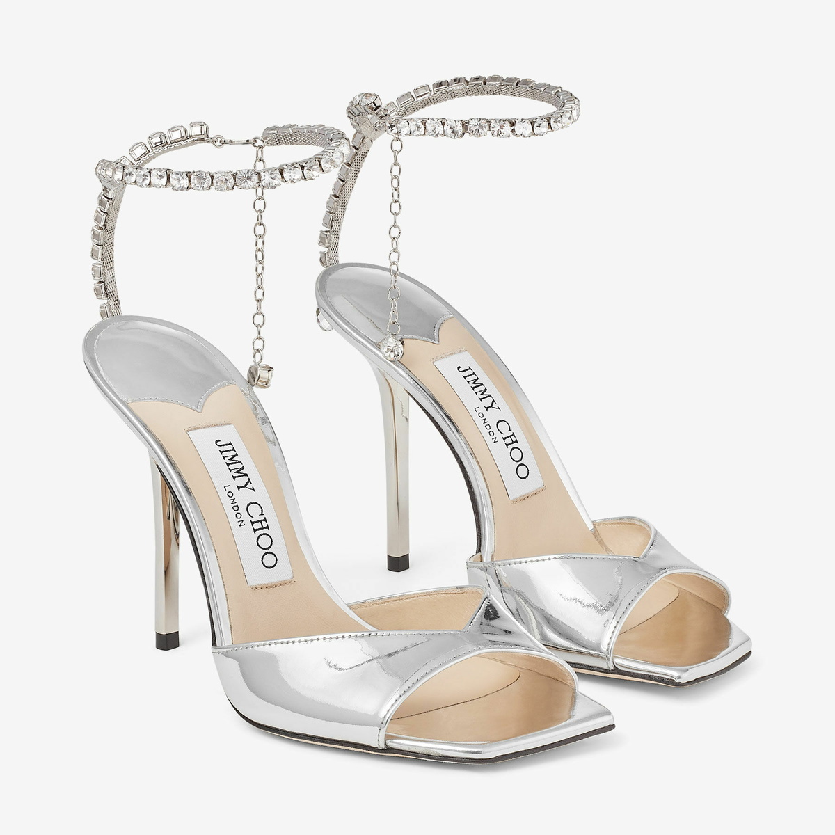 70%オフセール JIMMY CHOO SEADA100 SILVER Jimmy Choo Saeda Sandal 100 Shoe Jimmy Choo