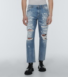 Dolce&Gabbana - Distressed mid-rise straight jeans