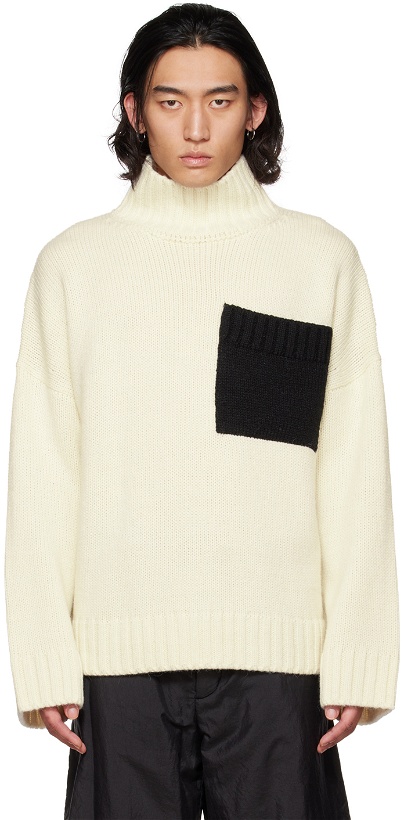 Photo: JW Anderson Off-White Patch Turtleneck