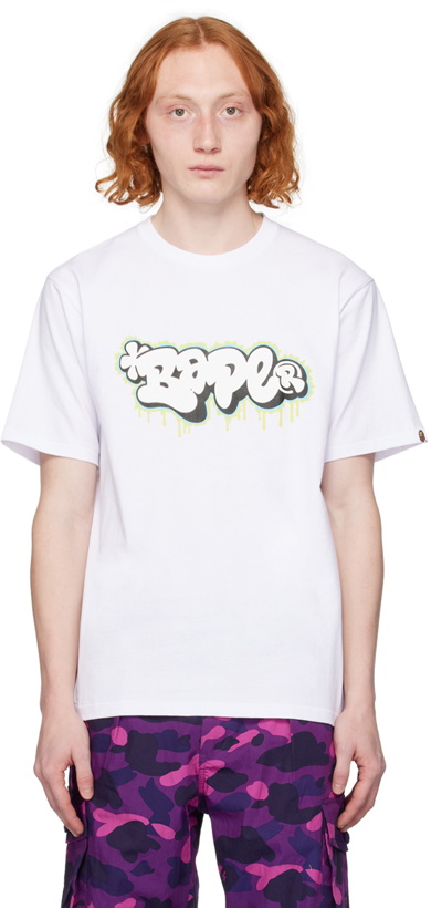 Photo: BAPE White Graffiti T-Shirt