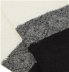 N/A - Colour-Block Stretch Cotton-Blend Socks - Black