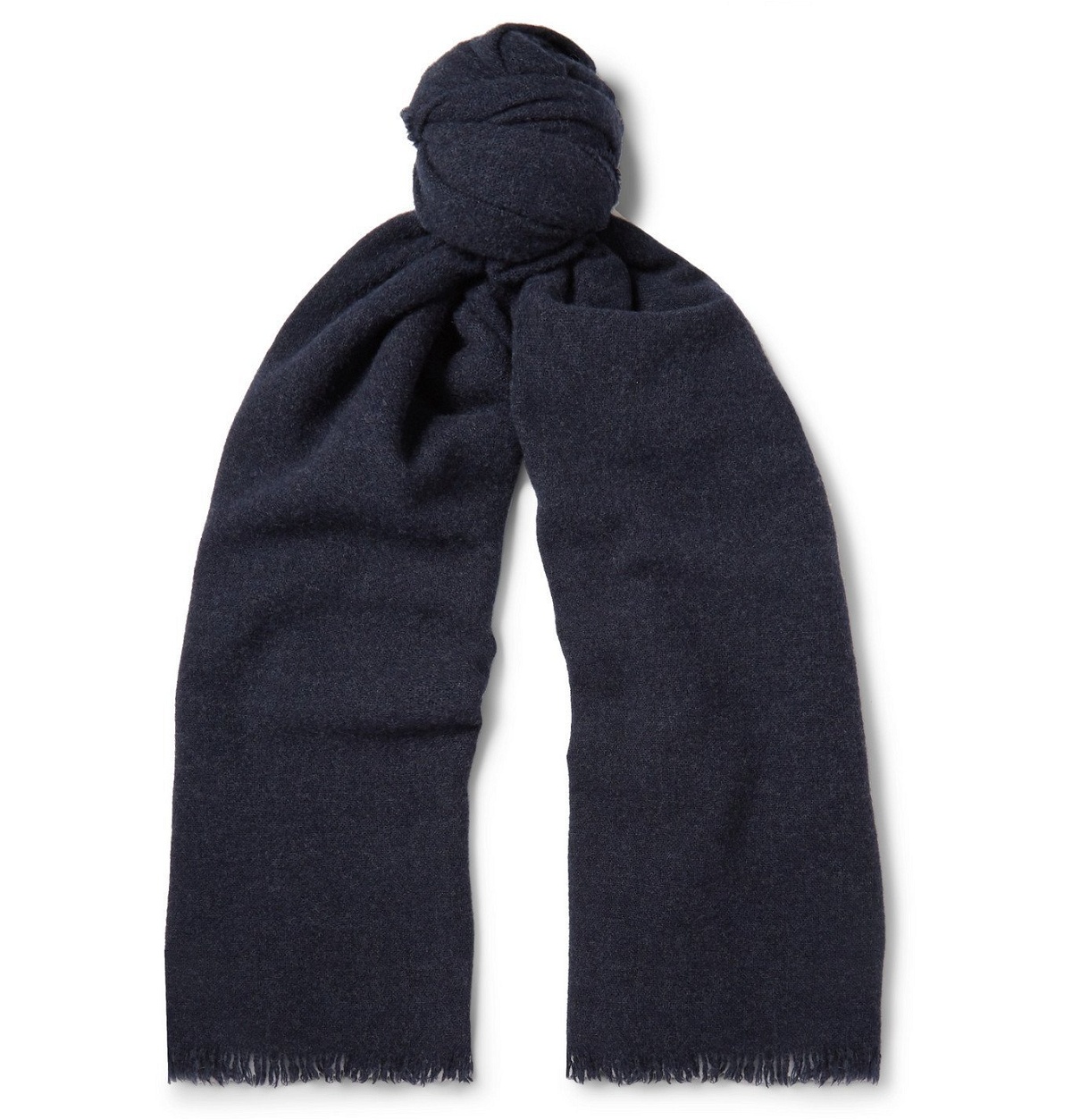Photo: Begg & Co - Beaufort Wool and Cashmere-Blend Scarf - Blue