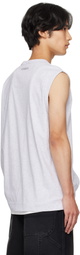 VETEMENTS Gray Oval Logo Jersey Tank Top