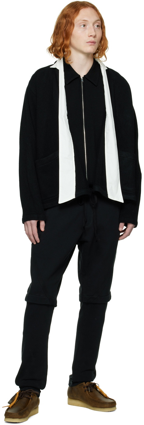 Greg Lauren Black Drawstring Lounge Pants