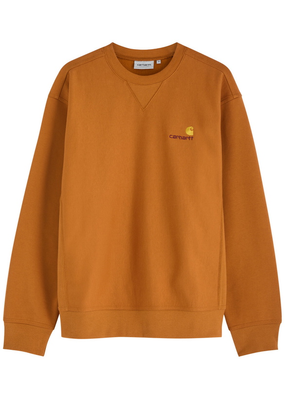 Photo: Carhartt Wip American Script Cotton-blend Sweatshirt Orange