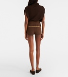Magda Butrym Argyle crochet wool shorts