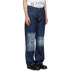 MM6 Maison Margiela Blue Straight-Leg Jeans