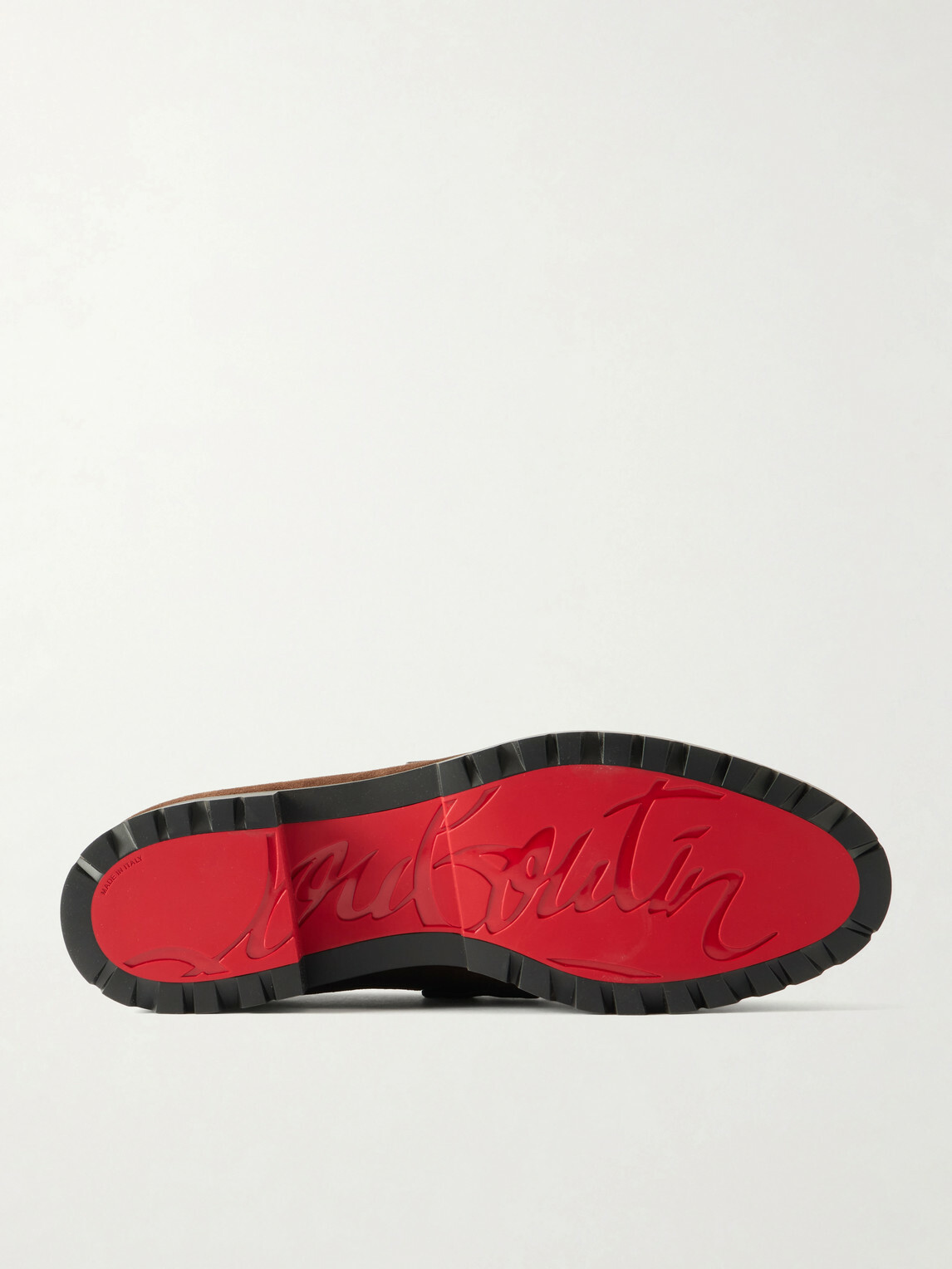 Christian Louboutin - Cavavin Suede Loafers - Brown