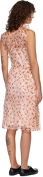 Jil Sander Pink Floral Lined Midi Dress