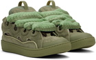 Lanvin Khaki Curb Leather Sneakers