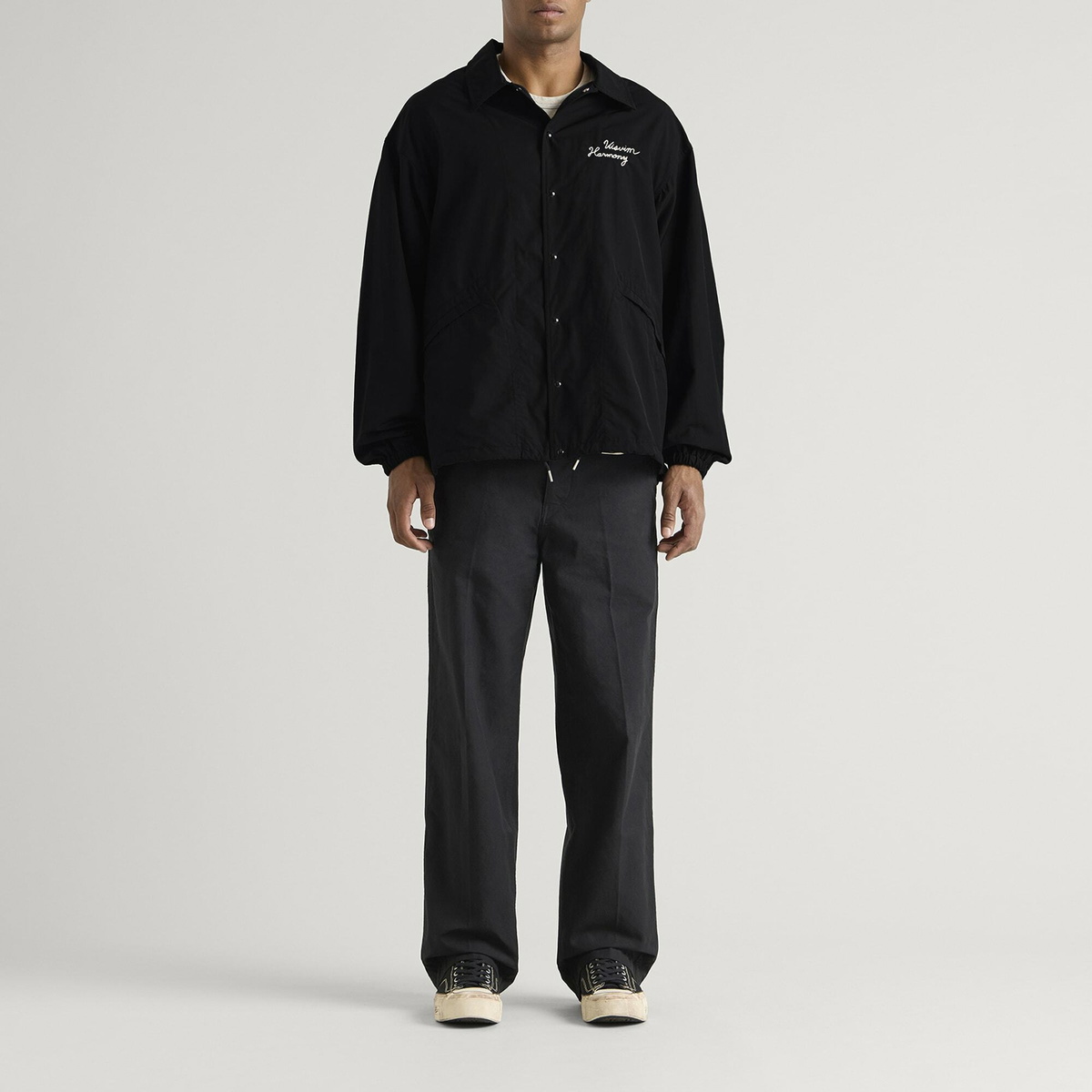 ジャケット・アウター visvim WINDFALL COACH JKT Visvim Men's Windfall Coach Jacket in Black Visvim