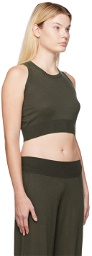 Frenckenberger Gray Cropped Sports Top