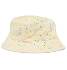 Palm Angels - Paint-Splattered Cotton-Twill Bucket Hat - White